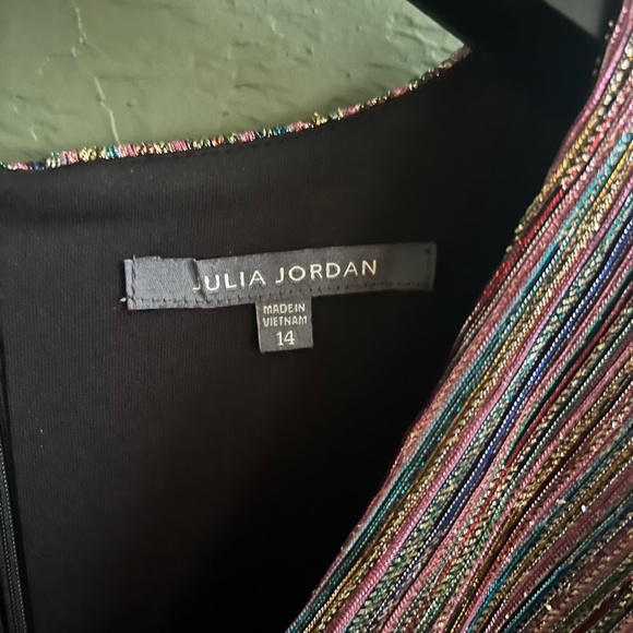 Julia Jordan Multicolor Metallic Stripe Long Sleeve Dress - Picture 7 of 7